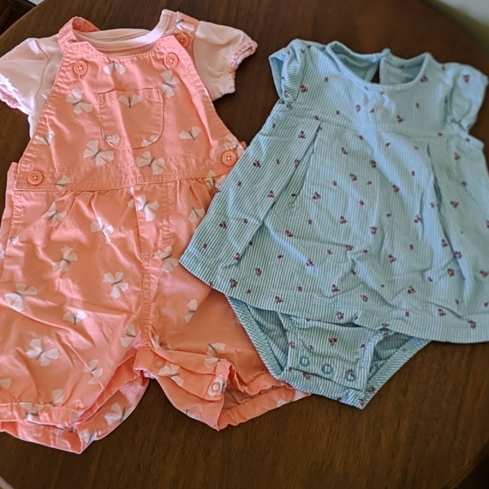 2 9mo Carter's Baby Girl Outfits